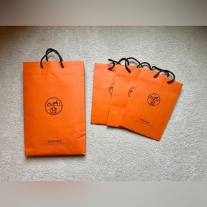 4 Hermes Shopping Bags